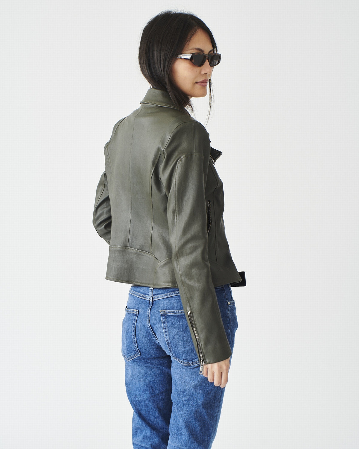 VENT COUVERT】Made in France 90's leather down jacket