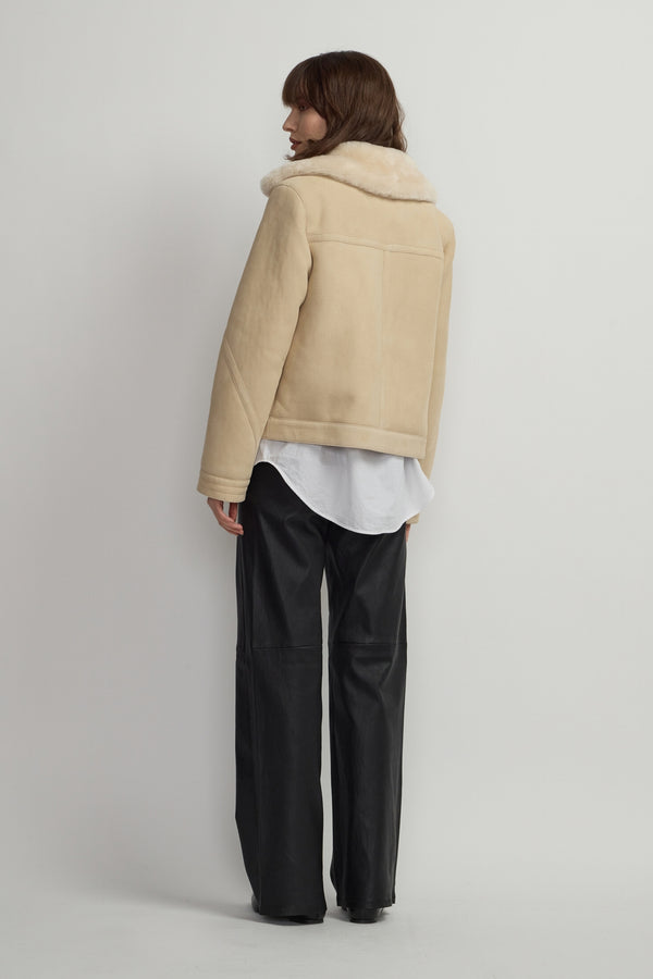 VESTE EN PEAU LAINÉE