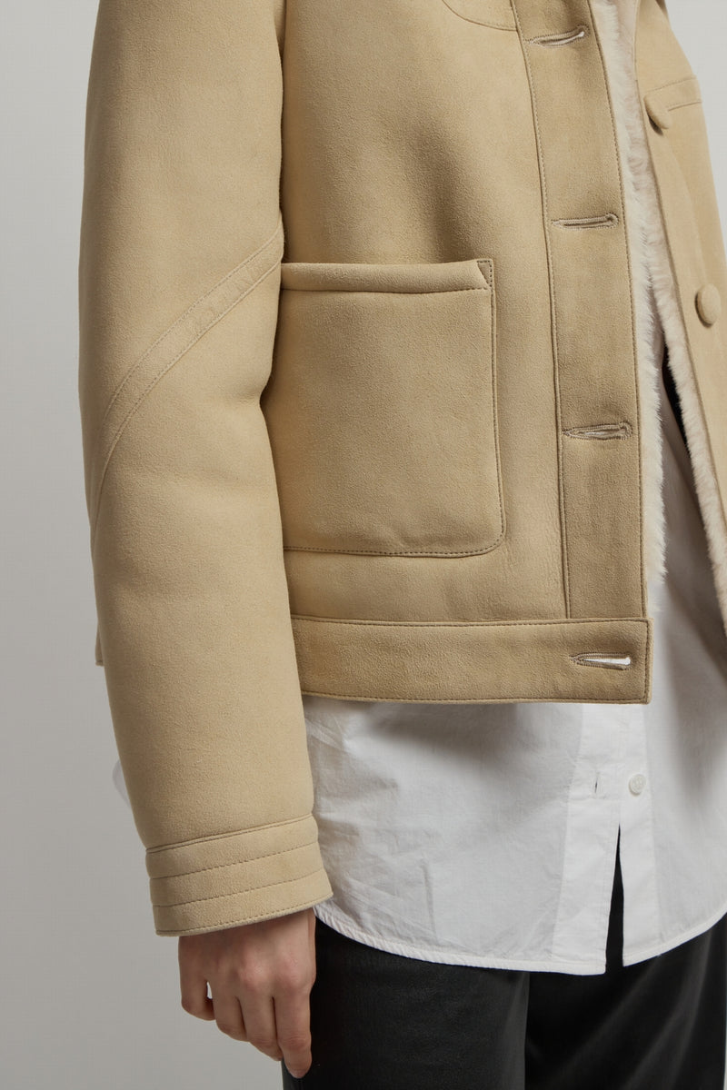 VESTE EN PEAU LAINÉE