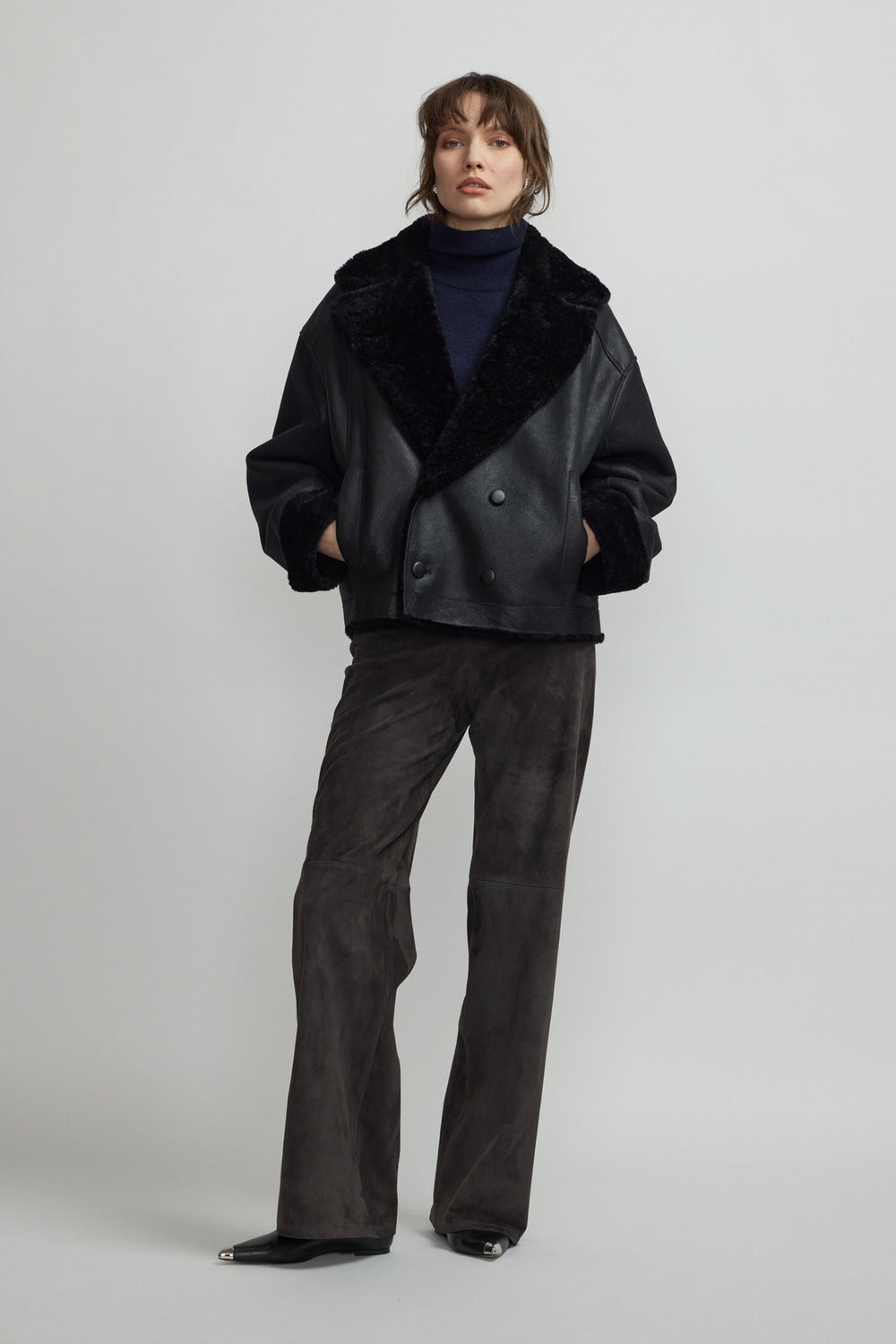 フランス製！！【VENT COUVERT ヴァンクーヴェール】レザージャケット VENT COUVERT】Made in France 90's leather down jacket